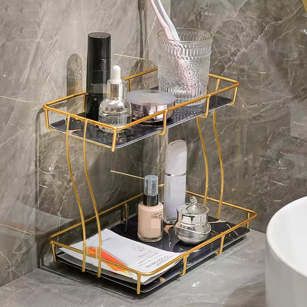 2-Tier Rectangular Golden Vanity Stand Regular priceRs.3,500.00 PKR