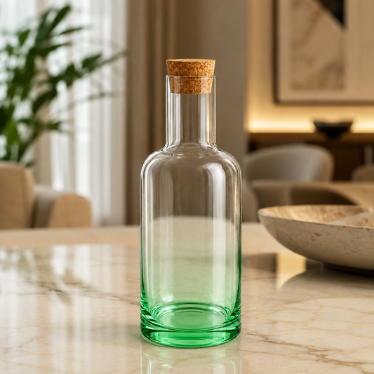 Danny Home Glass Bottle with Cork Lid 1520ml – Green Base