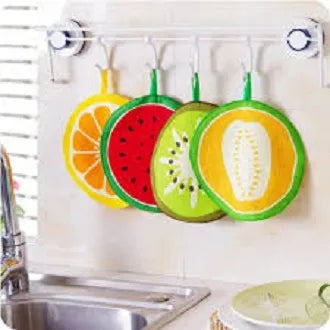 Lovely Fruit Print Hanging Kitchen Towel (Pack Of 4)