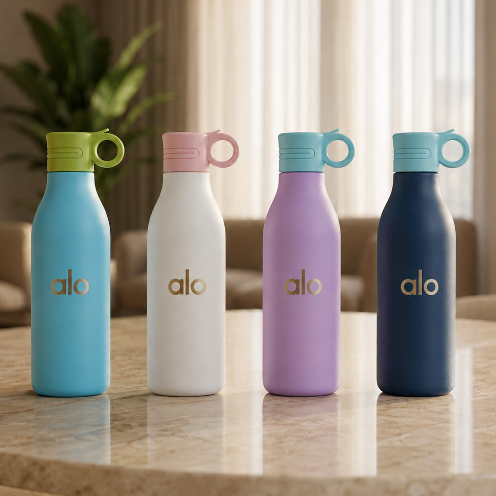 Alo Style Stainless Steel Water Bottle 550ml – Leakproof Flask