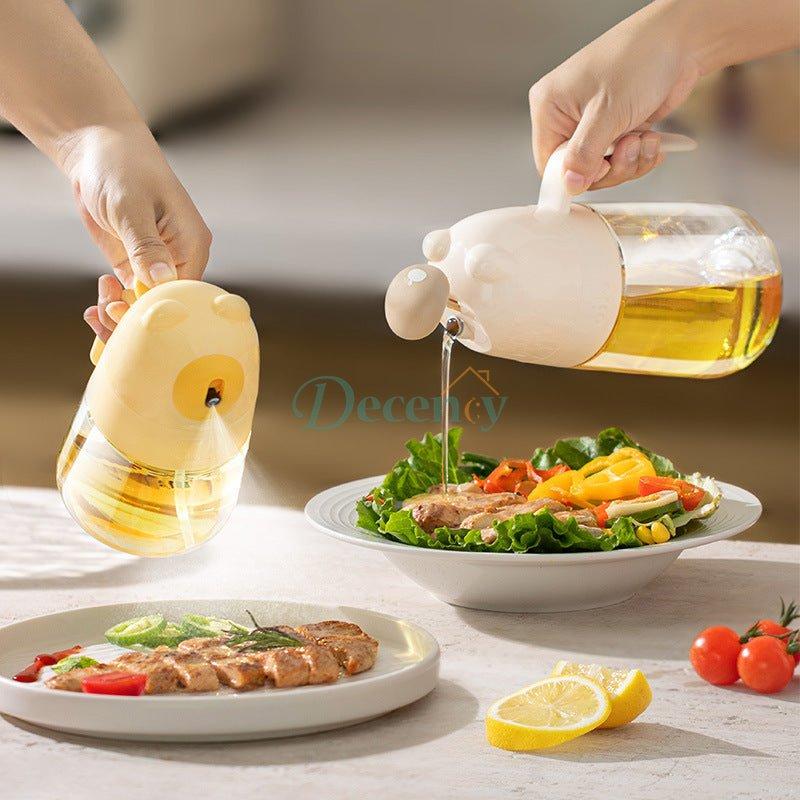 Glass Oil Bottle Oil Container Seasoning Bottle Leak Proof Oil tank Pot 300ml