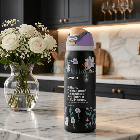 Owala FreeSip 32oz Water Bottle Midnight Garden Floral Pakistan