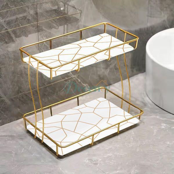 2-Tier Rectangular Golden Vanity Stand Regular priceRs.3,500.00 PKR
