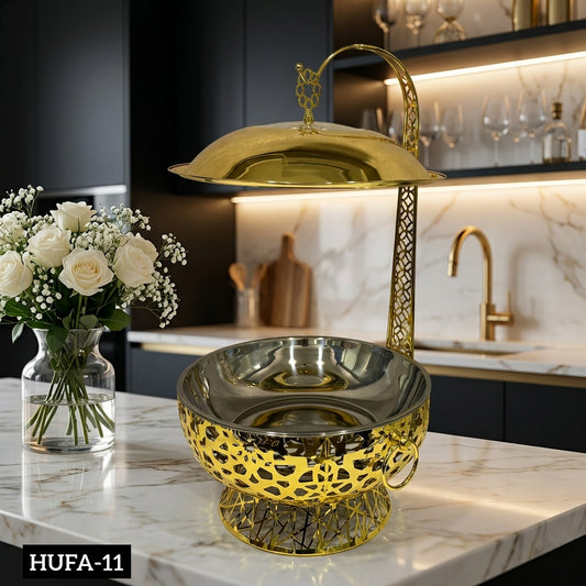 Texture Golden Chafing Dish Set - 8L Buffet Food Warmer