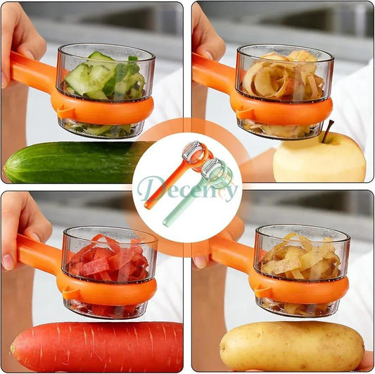 2-in-1 Vegetable Peeler with Storage Container for Kitchen