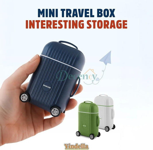Travel Manicure Set Mini Suitcase Nail Clipper Kit