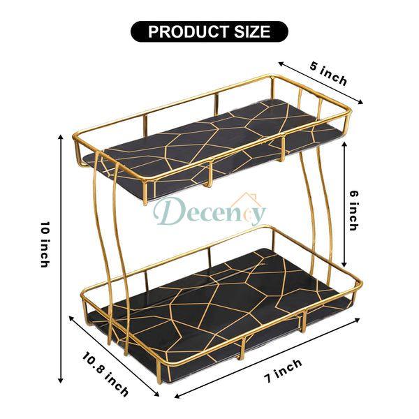 2-Tier Rectangular Golden Vanity Stand Regular priceRs.3,500.00 PKR