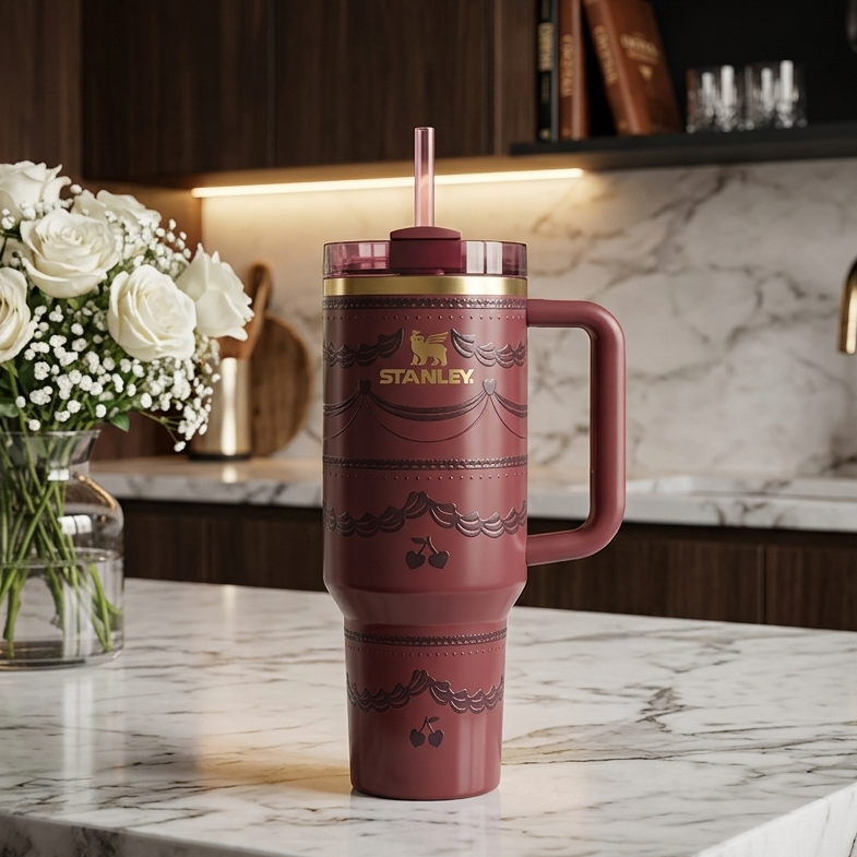 Stanley Quencher H2.0 Tumbler 40oz Red Velvet Cake Edition