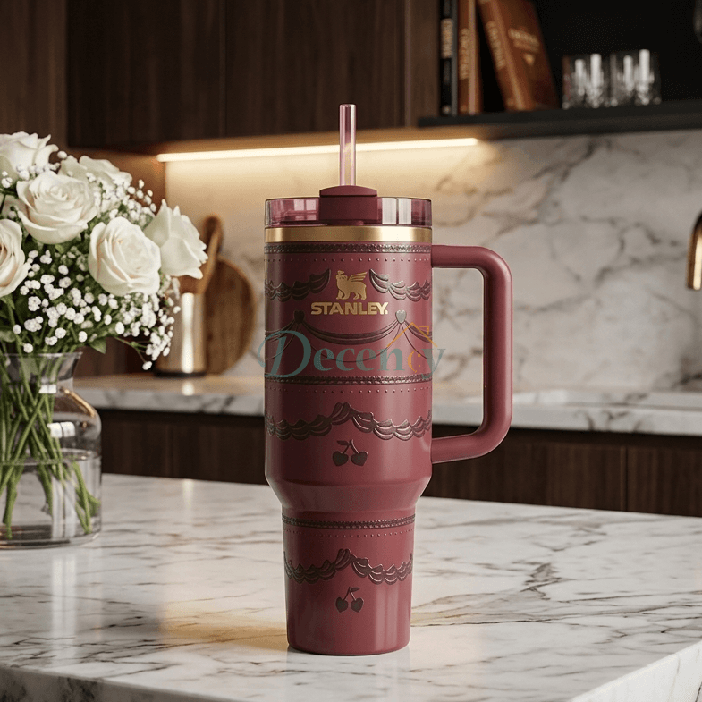 Stanley Quencher H2.0 Tumbler 40oz Red Velvet Cake Edition