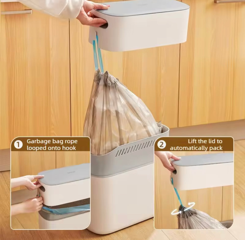 Ecoco 8L Push Button Modern Trash Can for Bathroom & Kitchen
