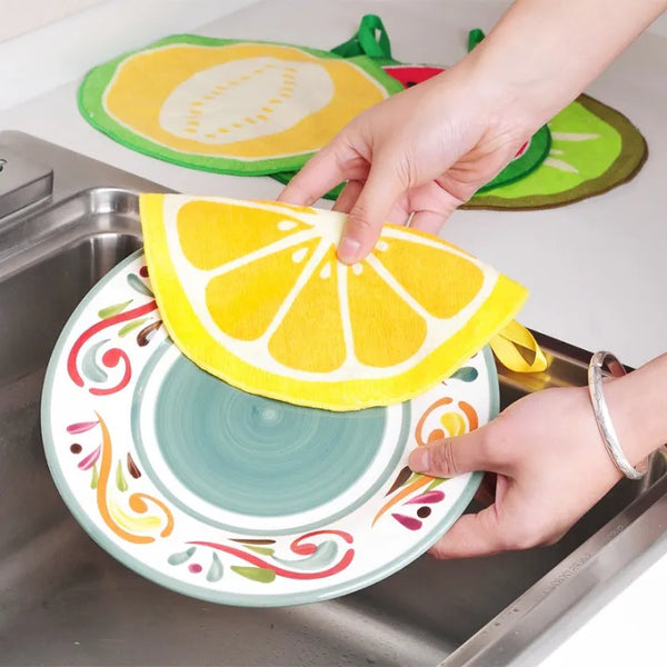 Lovely Fruit Print Hanging Kitchen Towel (Pack Of 4)