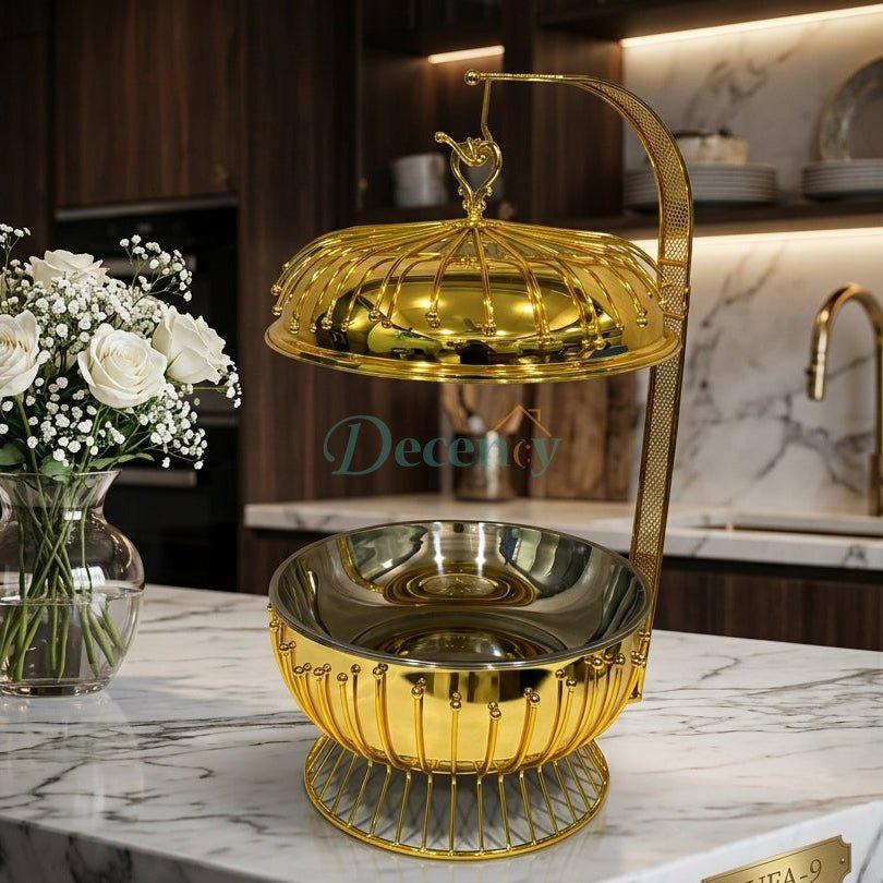 Luxury Gold Chafing Dish 8L – Round Buffet Food Warmer