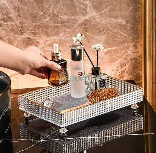 Multipurpose Transparent cosmetics storage Tray