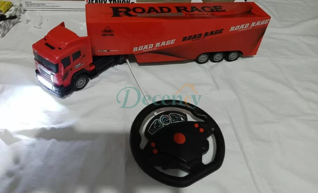 Four way Remote Control Heavy Truck Rechargeable with Steering Led lights