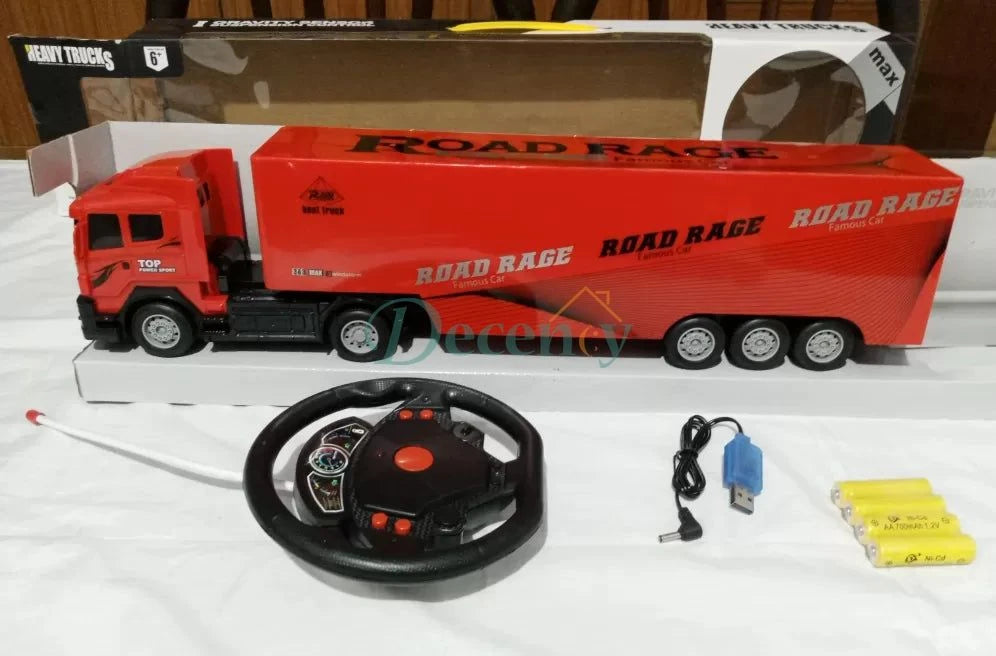 Four way Remote Control Heavy Truck Rechargeable with Steering Led lights