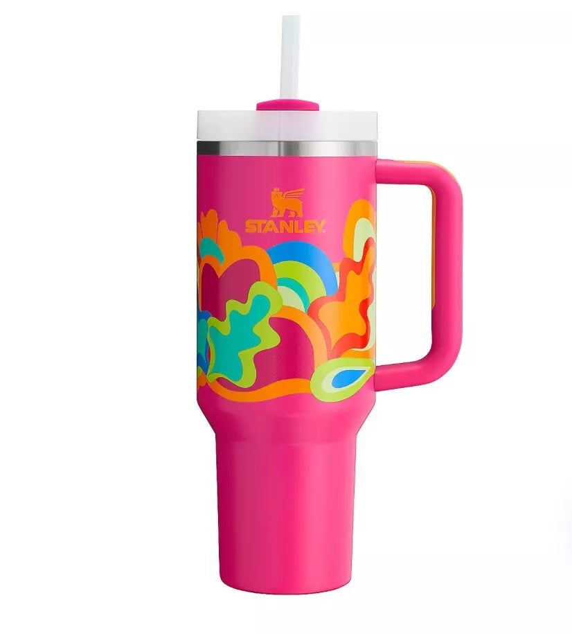 Stanley Cup Exclusive 40oz Quencher H2.0 Tumbler Tropical Wave