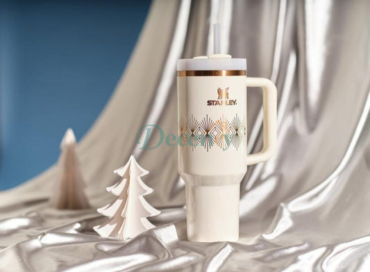 Quencher H2.0 FlowState 40 OZ Cream Gloss Deco