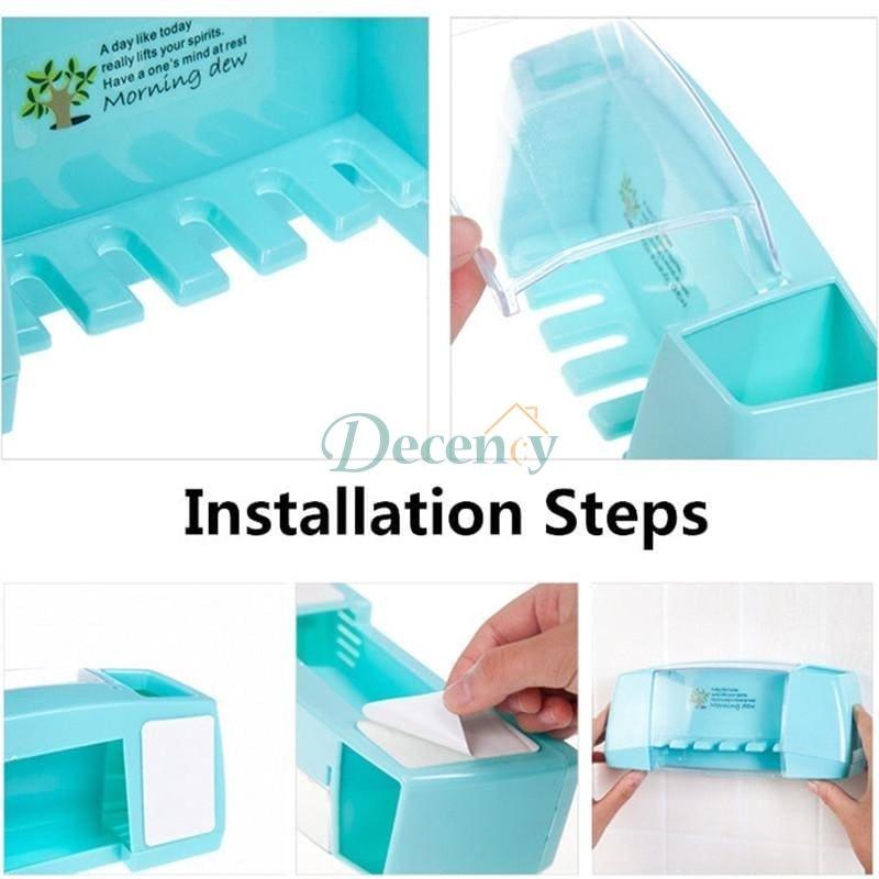 Multifunctional Toothbrush Rack, 5 Slot Toothbrush Holder