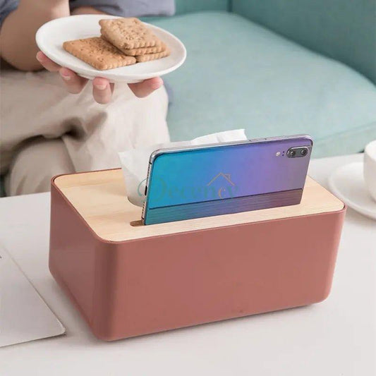 2 in 1 Tissue Box with Phone Holder