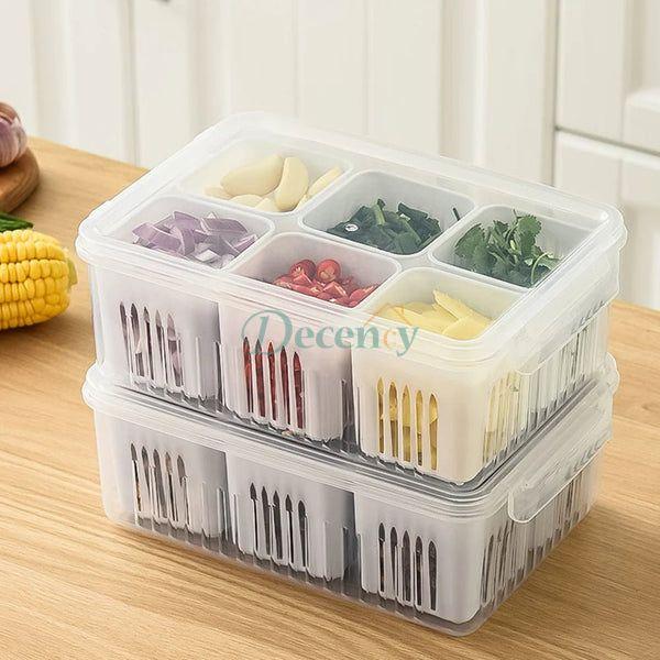 Vegetable & Fruit Storage Box With Lid
