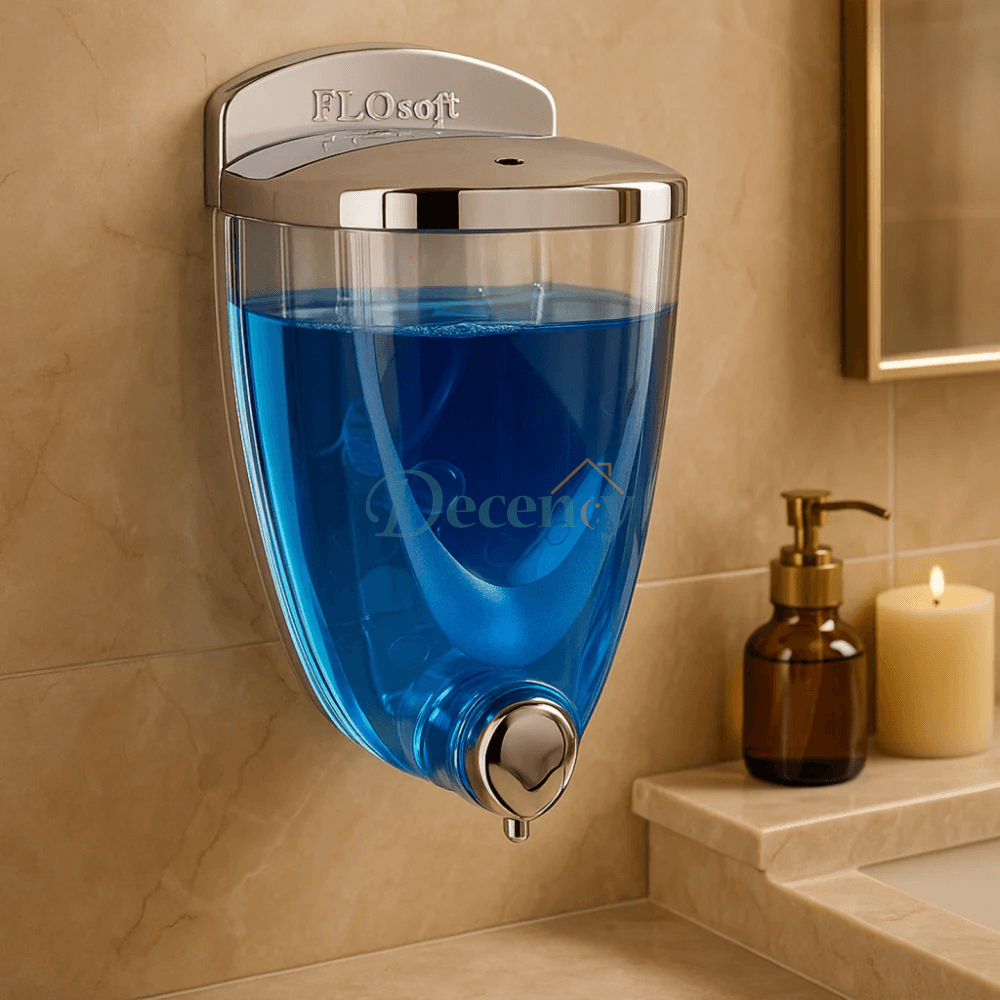 600ml Liquid Soap Dispenser Wall Mounted Chrome Plated