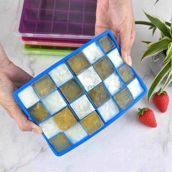 Silicone Ice Cube Tray With Lid - Decency