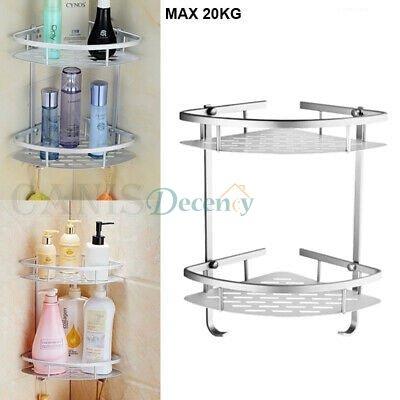 2 Layer Aluminium Bathroom Corner Rack - Decency