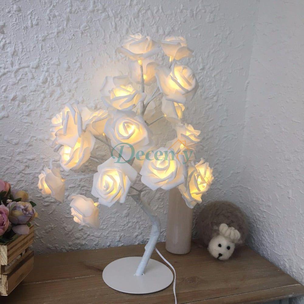 Led Rose Flower Night Light Table Lamp - Decency