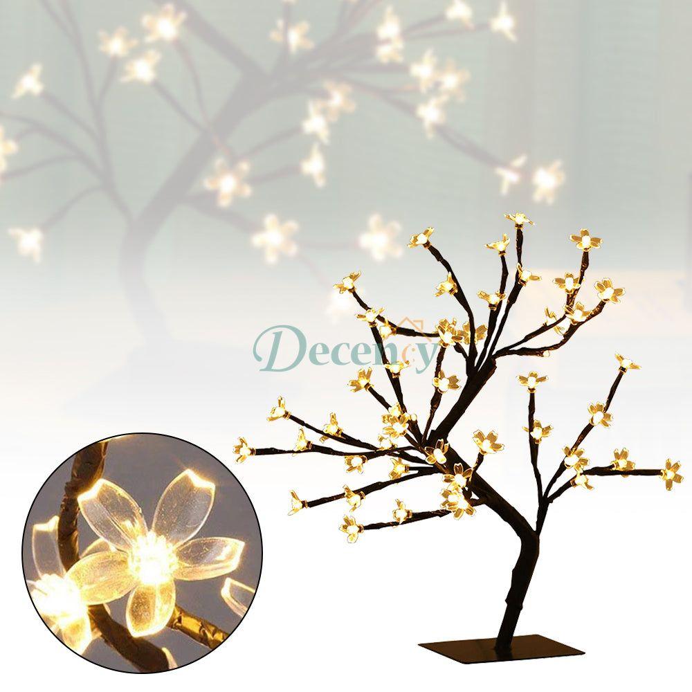 Electric Operated LED Cherry Blossom Tree Lamp 48 LED lights (Warm Light) - Decency