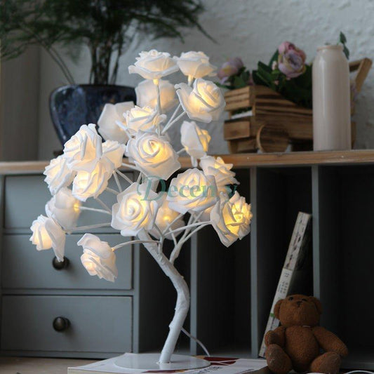 Led Rose Flower Night Light Table Lamp - Decency
