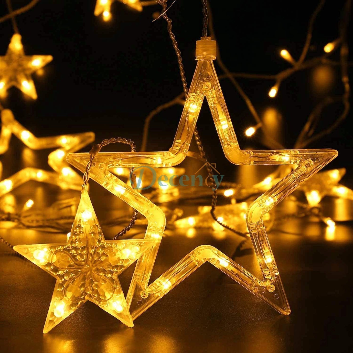 Window Curtain Lights 8 Mode Outdoor Indoor Plug in Fairy String Lights - Decency