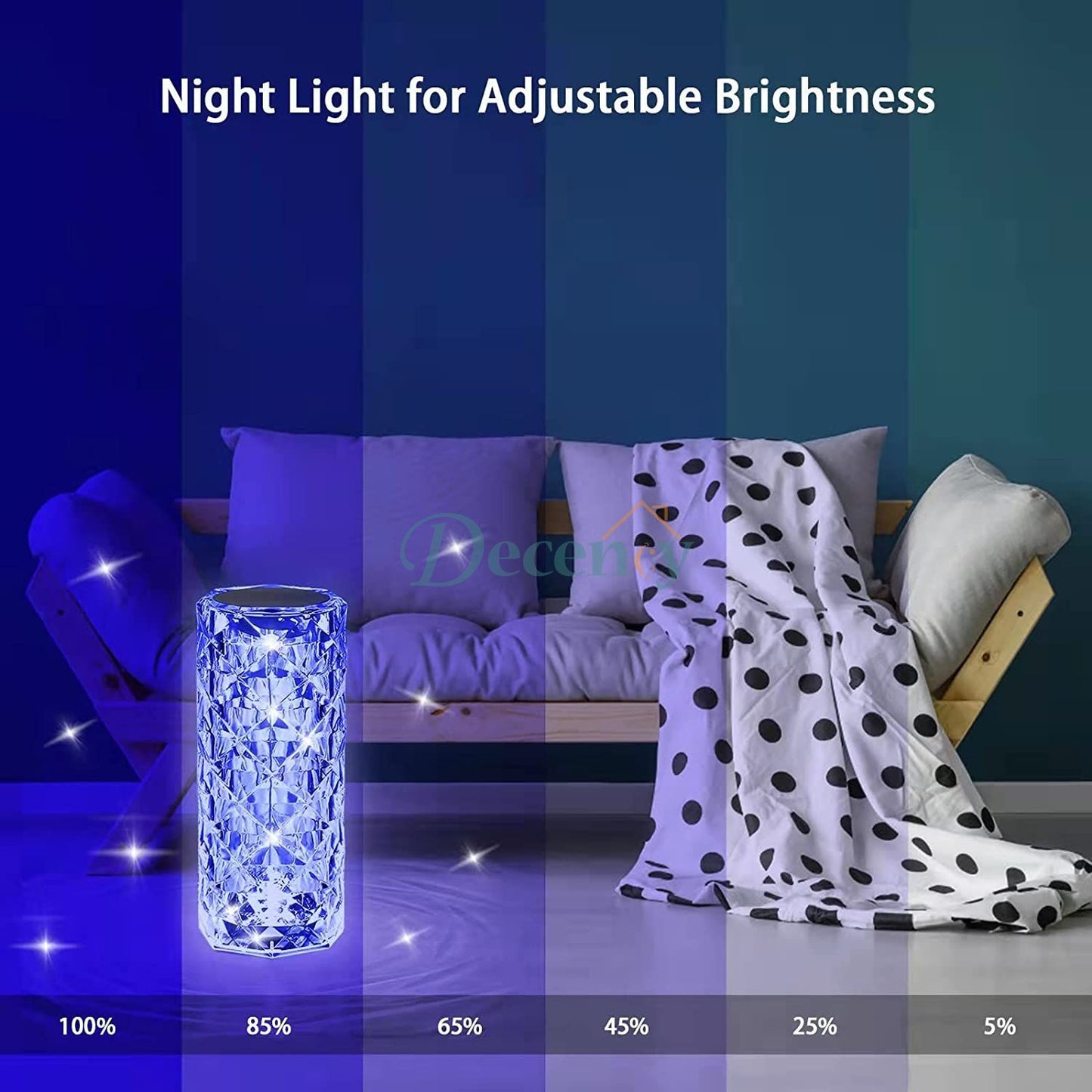 Modern Crystal Table Lamps with 16 RGB Color - Decency