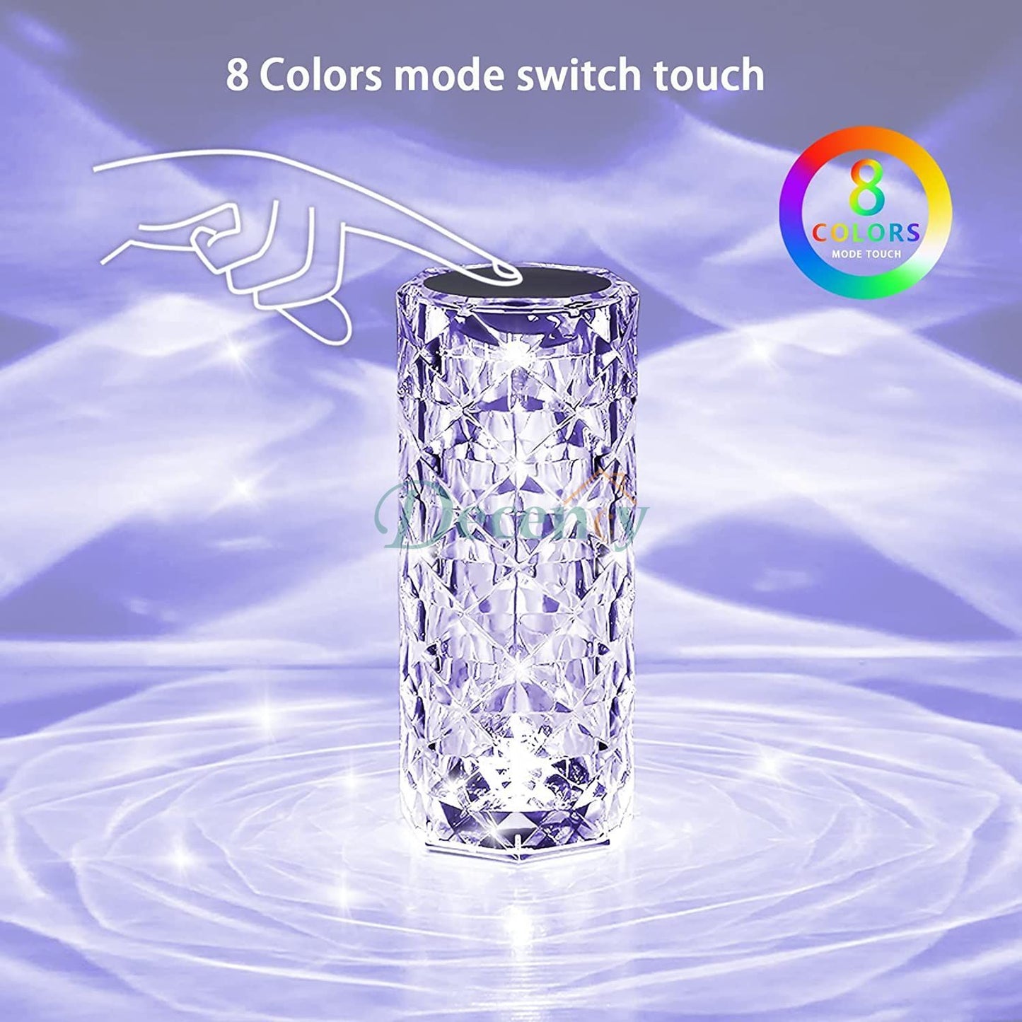 Modern Crystal Table Lamps with 16 RGB Color - Decency