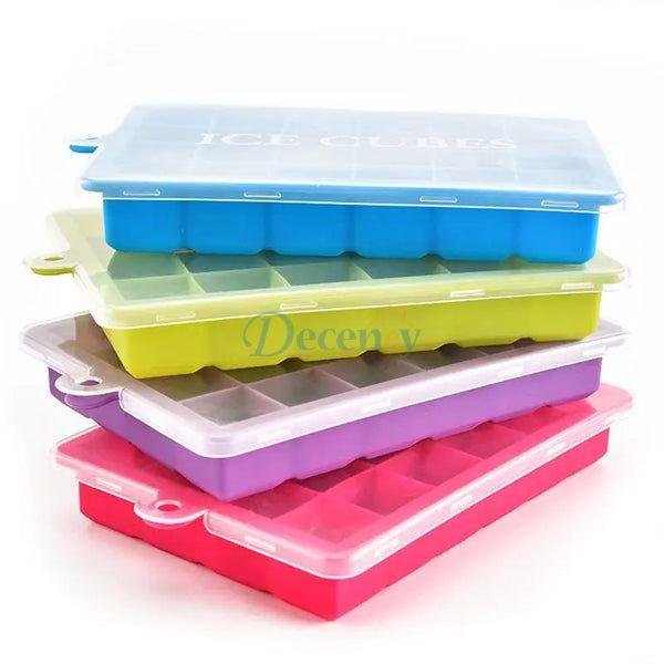 Silicone Ice Cube Tray With Lid - Decency