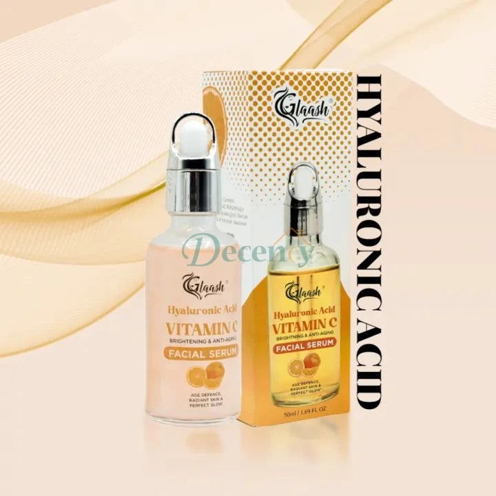 Glaash Facial Serum 50 ml Hyaluronic Acid|Niacinamide|Alpha Arbutin - Decency