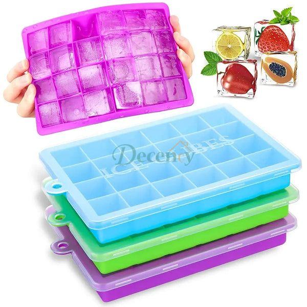 Silicone Ice Cube Tray With Lid - Decency