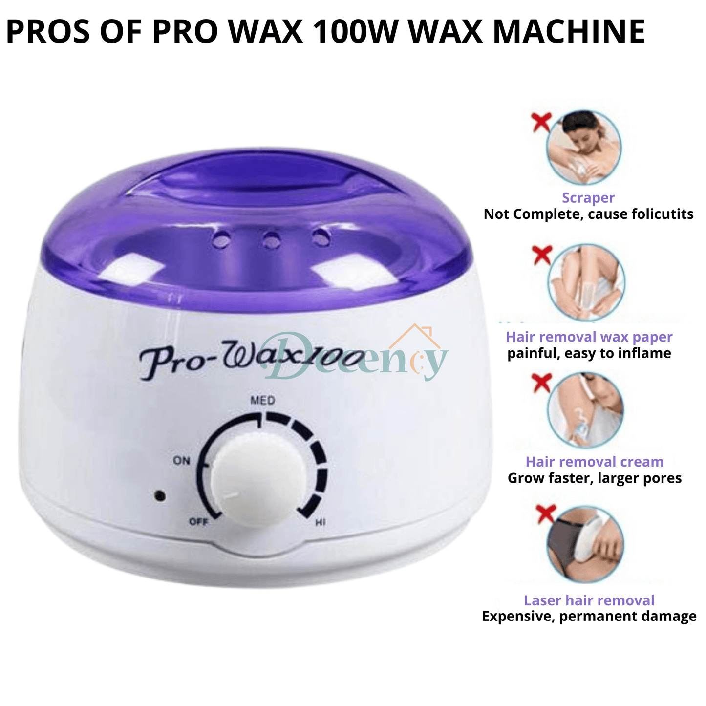Pro Wax Machine 100 Professional Wax Heater And Warmer (With Free 100gm Wax Beans) - Decency
