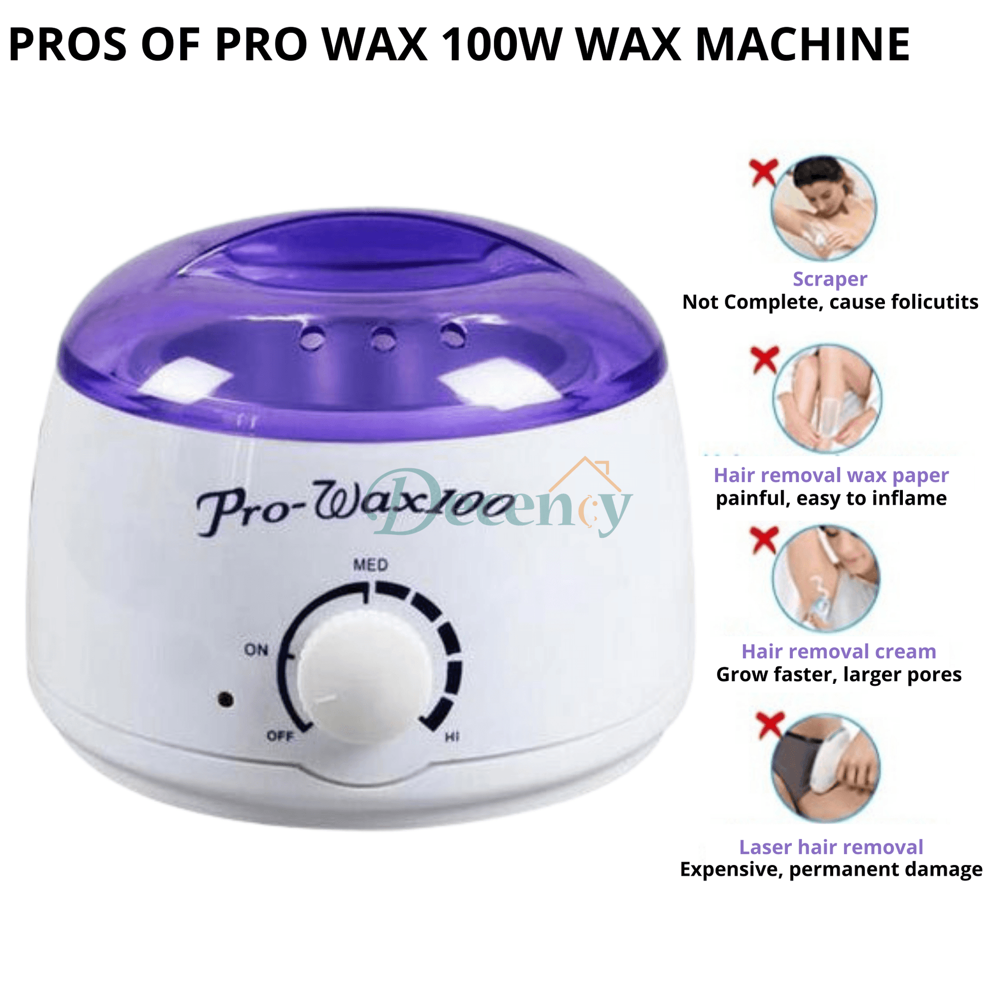 Pro Wax Machine 100 Professional Wax Heater And Warmer (With Free 100gm Wax Beans) - Decency