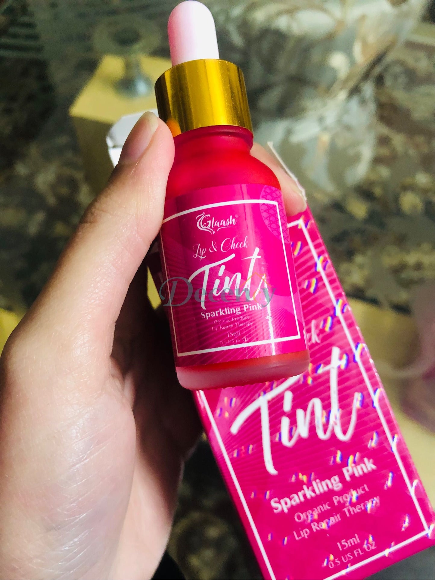 Glaash Lip & Cheek Tint Water Based 15ml - Red Fire | Plum Fatale | Sparkling Pink | Peach Punch - Decency