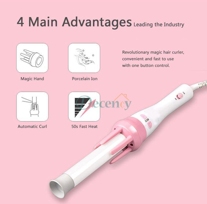 360° Rotating Hair Styling Roller Auto Wavy Iron - Decency