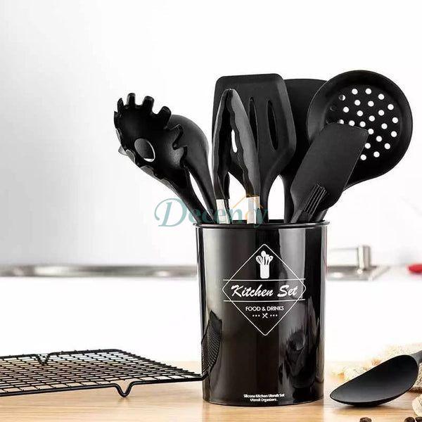 12 Pcs Silicone Kitchenware Cooking Utensils Set - Decency