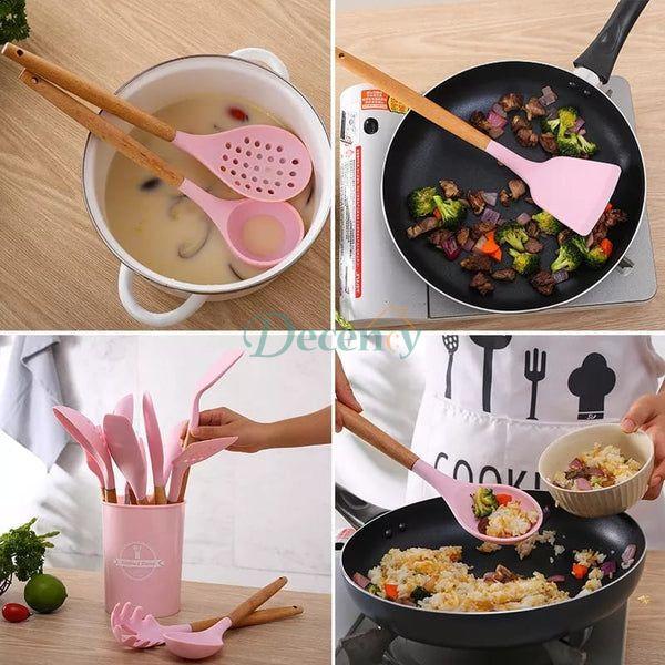 12 Pcs Silicone Kitchenware Cooking Utensils Set - Decency