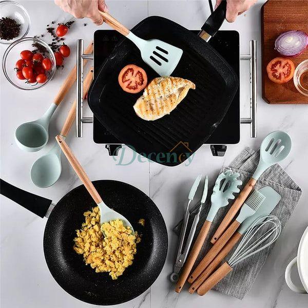 12 Pcs Silicone Kitchenware Cooking Utensils Set - Decency