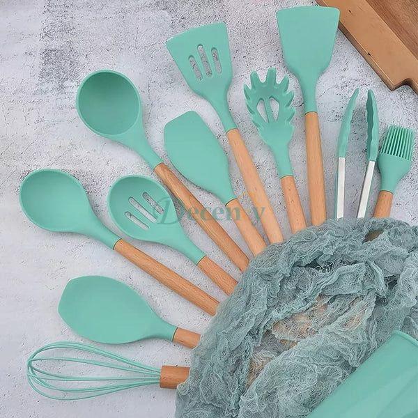 12 Pcs Silicone Kitchenware Cooking Utensils Set - Decency