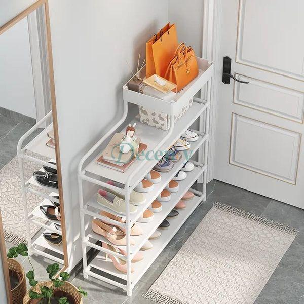 Adjustable Shoe Rack Organizer With Storage Shelf - Decency