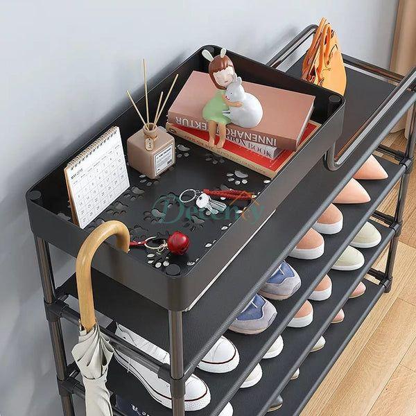 Adjustable Shoe Rack Organizer With Storage Shelf - Decency