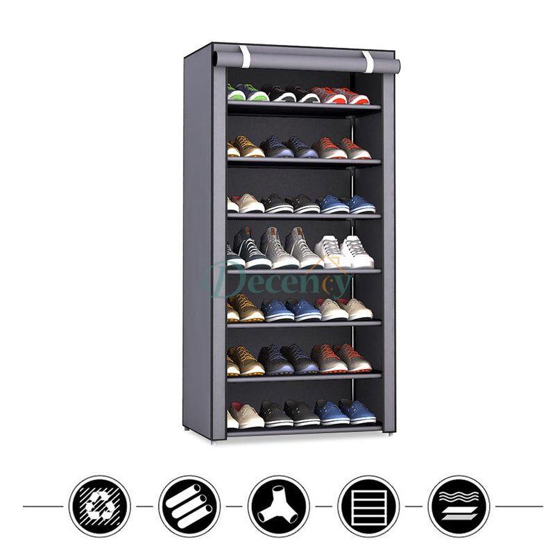 6 Layer Shoe Rack Shelf With Fabric Cover - Decency