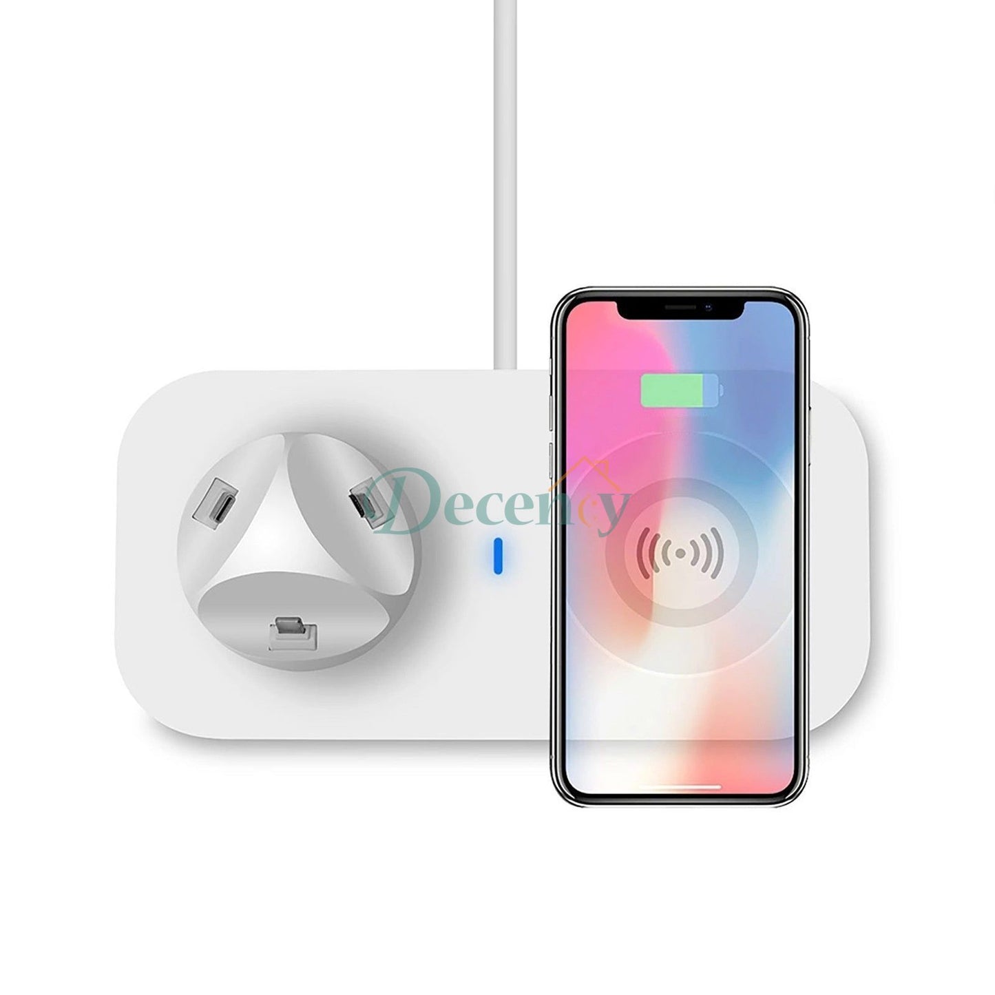 3 In 1 Multi Function Wireless Charger For Phone,Smart Watches And Bluetooth Headphones - Decency