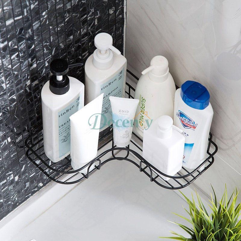 Wall Mounted 3m Sticker Bathroom Shelves Corner Storage Rack - Decency