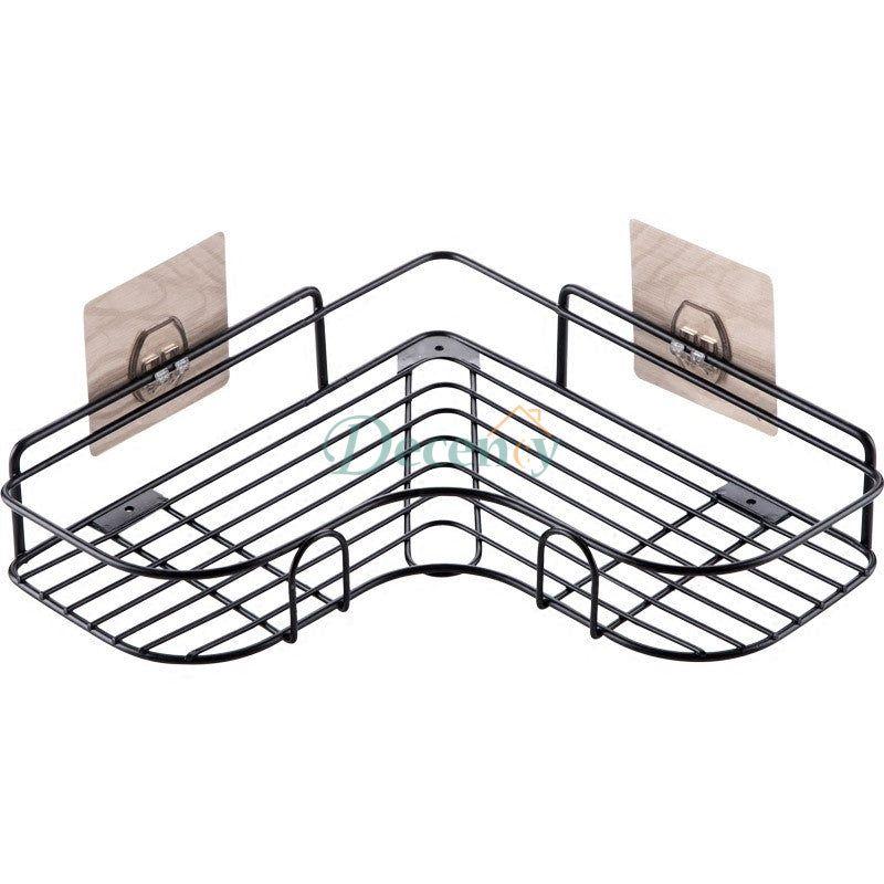 Wall Mounted 3m Sticker Bathroom Shelves Corner Storage Rack - Decency